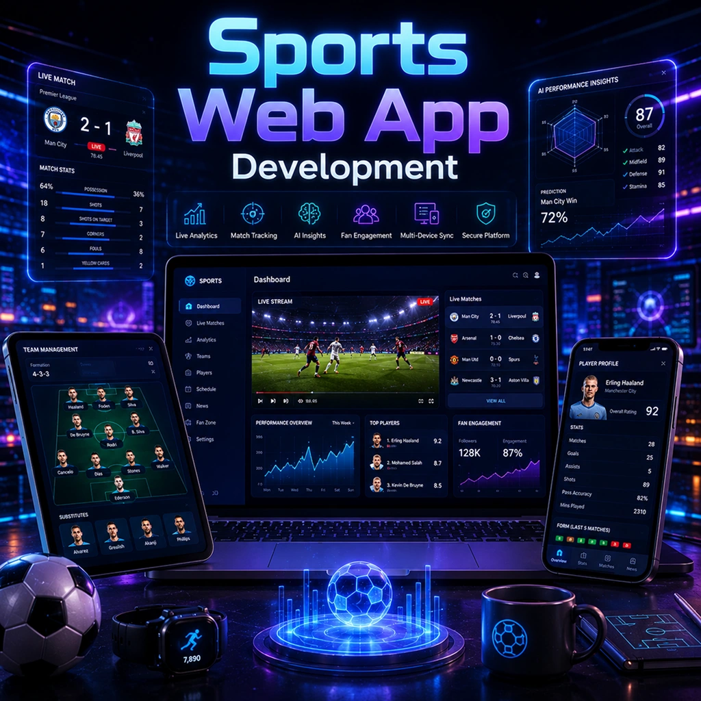 sports web app development services